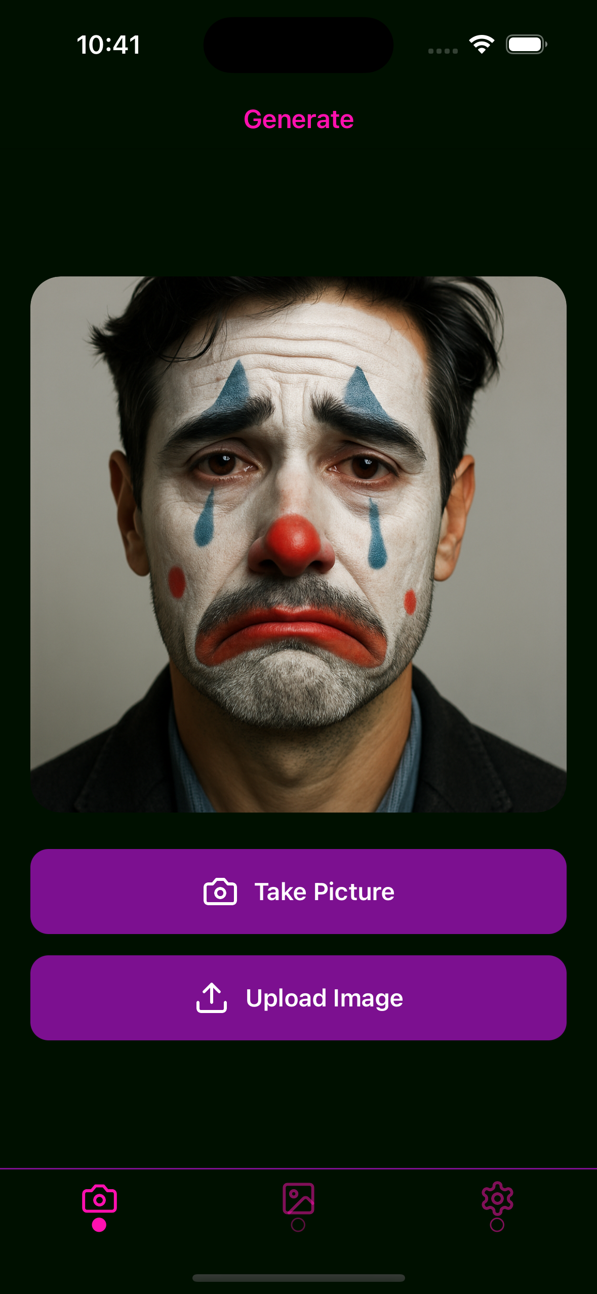 Shots AI app main screen